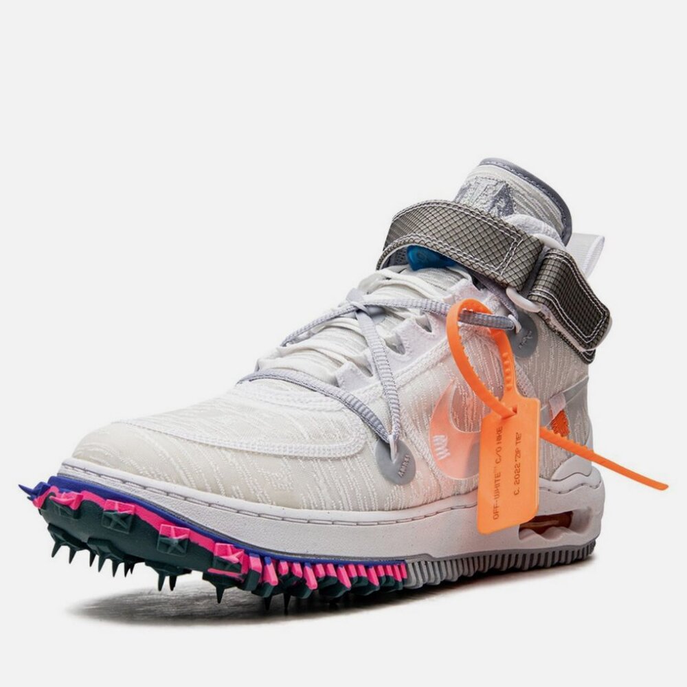 NEW Nike Air Force 1 Mid Off-White White Clear White DO6290-100 Mens 9.5 US 43 e
